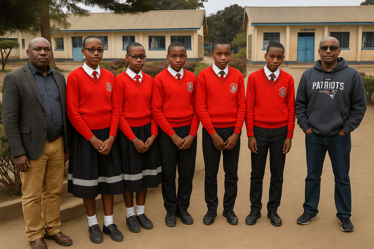 Students and staff at Flyover Technical and Vocational College